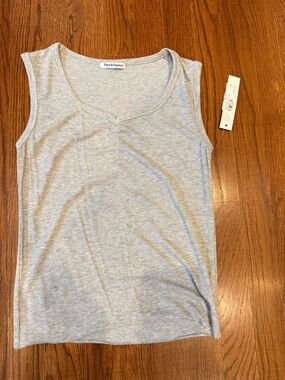 Light Gray Ribbed Scoop Tank